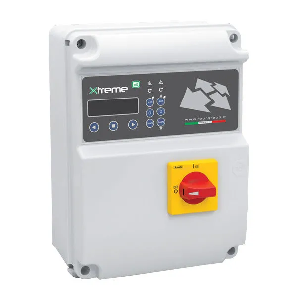 ACCESSORIES FOR PUMPS: CONTROL PANEL XTREME THREEPHASE, UP TO 10 HP, FOR 3 PUMPS, METAL BOX WITH MCB