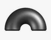 CARBON STEEL BUTT-WELD 180° LONG RADIUS ELBOW, 3", SCH 80 (XS), ASTM A234 WPB, ASME B16.9