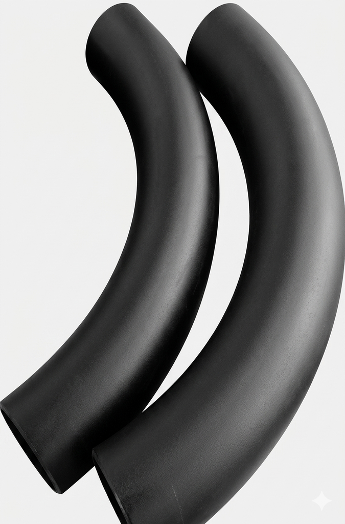 ACIER CARBONE — COUDE À SOUDER (BUTT-WELD) 90°, RAYON EXTRA LONG (3D), 2", SCH 80 (XS), MATIÈRE : ASTM A234 WPB, NORM ASME B16.9